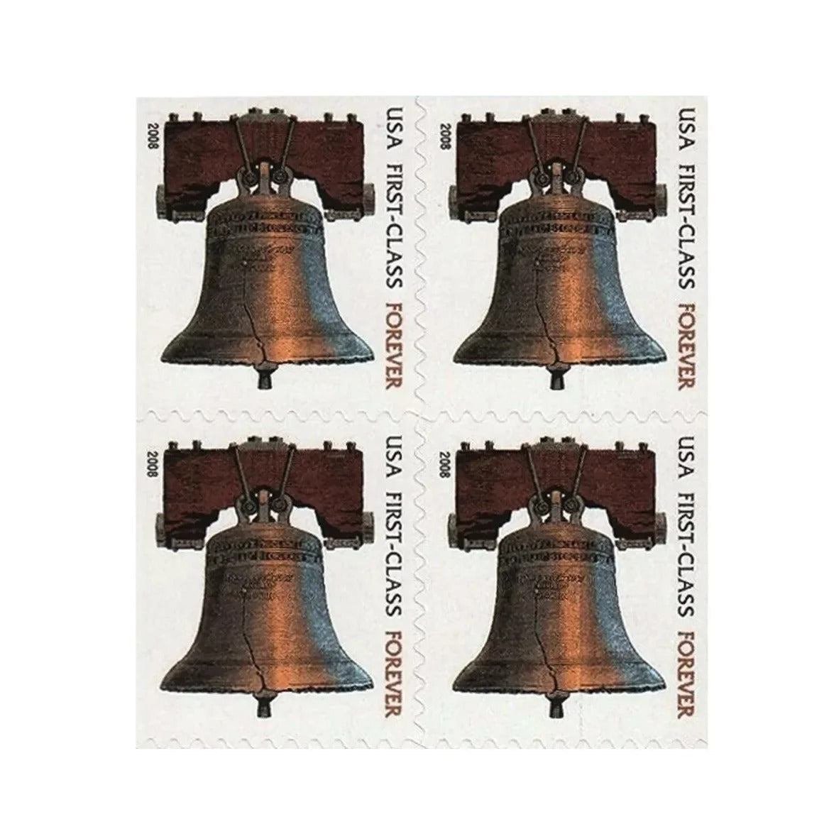 2008 Liberty Bell Forever Design – 100pcs Self-Adhesive Labels for Standard Mail