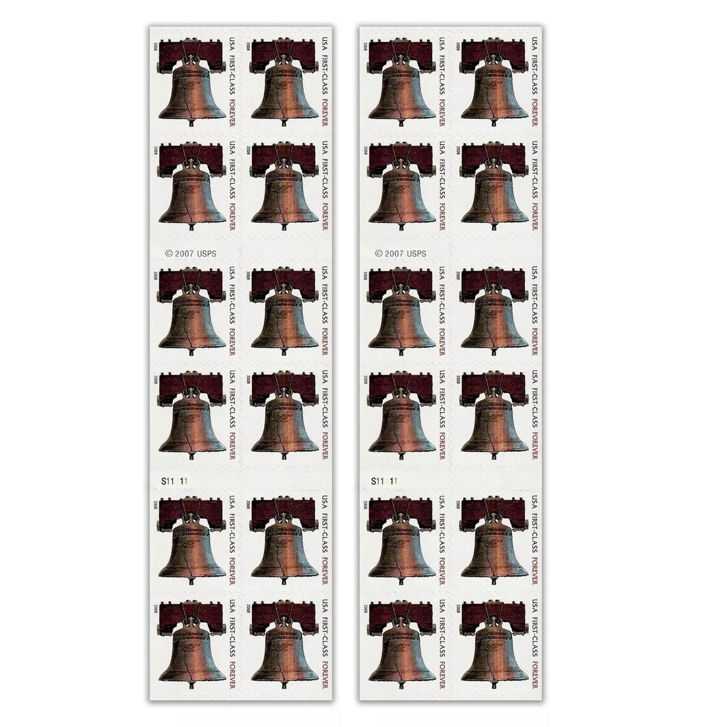 2008 Liberty Bell Forever Design – 100pcs Self-Adhesive Labels for Standard Mail