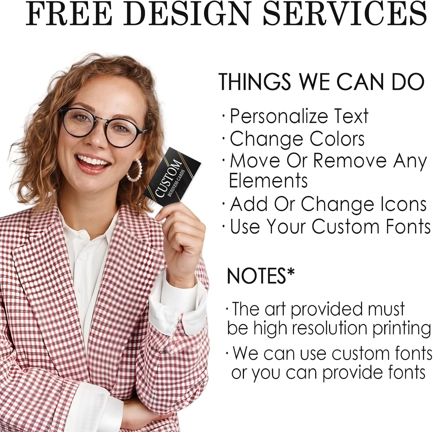 Custom Business Cards - 300gsm Matte Paper Waterproof Front & Back Printed 3.5x2 inch Customizable Logo/Text/QR Code 100/200/500/1000/2000 Pcs
