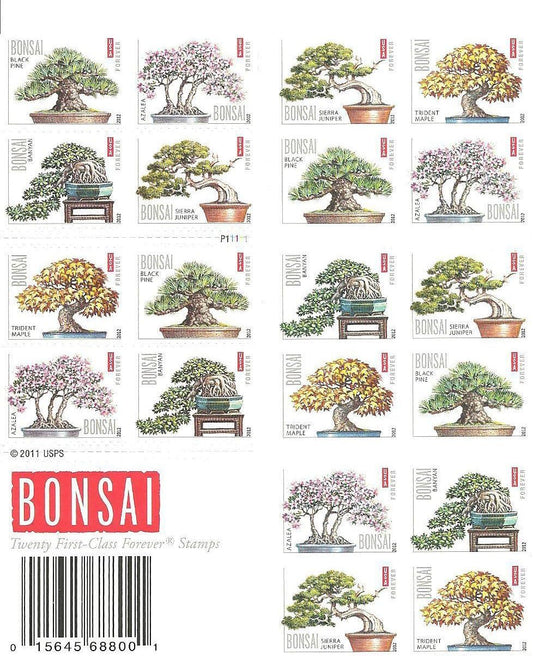 Bonsai Tree Forever Collection – Timeless Botanical Elegance for Everyday & Special Occasions 100pcs/Pack (20pcs/Booklet)