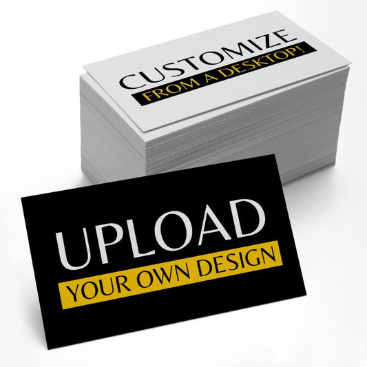 Custom Printed Business Cards [2-Sides] Thick Personalized Cards (300GSM 14PT) 3.5 x 2 [100% Printed in the USA] Premium Front & Back Sides (Customizable) (x100 Pack)
