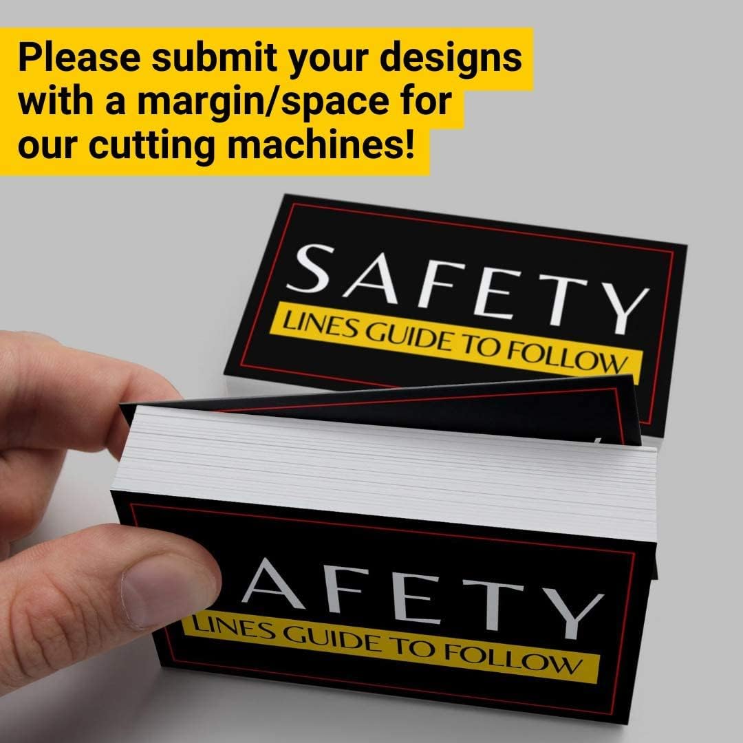 Custom Printed Business Cards [2-Sides] Thick Personalized Cards (300GSM 14PT) 3.5 x 2 [100% Printed in the USA] Premium Front & Back Sides (Customizable) (x100 Pack)