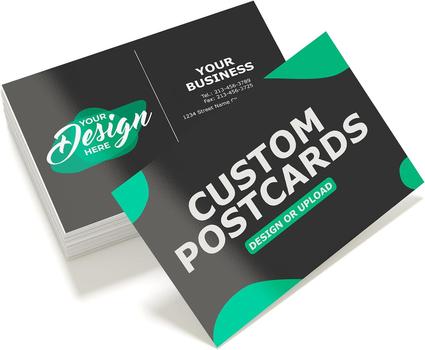 GotPrint Custom Printed Postcards ¨C Upload Your Design or Text, 4x6 inches, vertical horizontal, front and back, 14 pt thick glossy cardstock, 4x6, 50 Qty