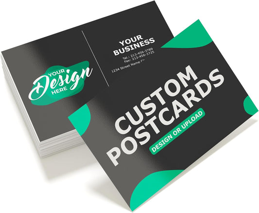 GotPrint Custom Printed Postcards ¨C Upload Your Design or Text, 4x6 inches, vertical horizontal, front and back, 14 pt thick glossy cardstock, 4x6, 50 Qty