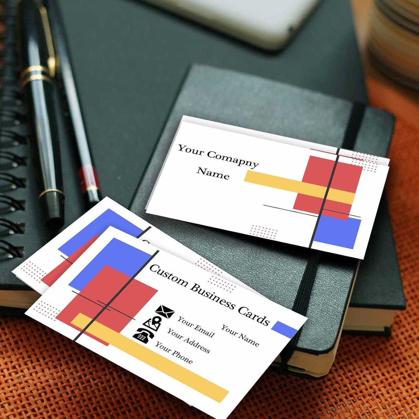 EAQ Custom Business Cards Personalized Business Card Double Side Customized Business Cards with Logo/Text, Business Card for Company, Business, Thanks