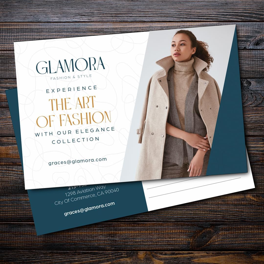 GotPrint Custom Printed Postcards ¨C Upload Your Design or Text, 4x6 inches, vertical horizontal, front and back, 14 pt thick glossy cardstock, 4x6, 50 Qty