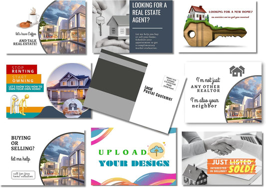 Custom Postcards for Direct Mail Marketing, EDDM & CLIENT BOOSTER | Design Upload & Pre-Made Templates perfect for Realtors, Announcements, Businesses & Nonprofits | 6x4, 6x9, 8.5x11 Inches